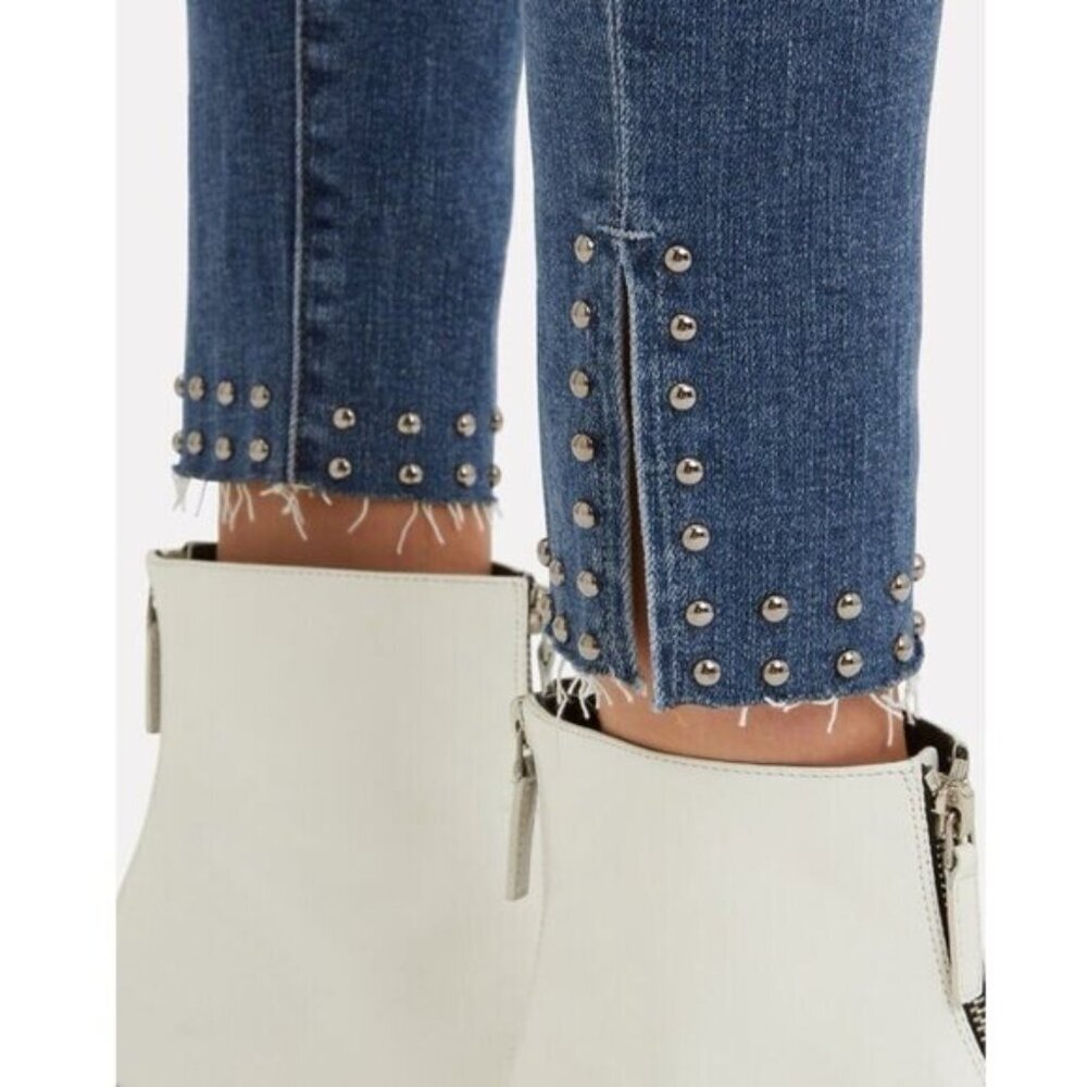 FRAME Le High Skinny Jeans Hazelwood Studded Ankle 24 #A1278 - Picture 4 of 11
